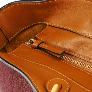 Chloé Burgundy Leather Kelly Tote Bag