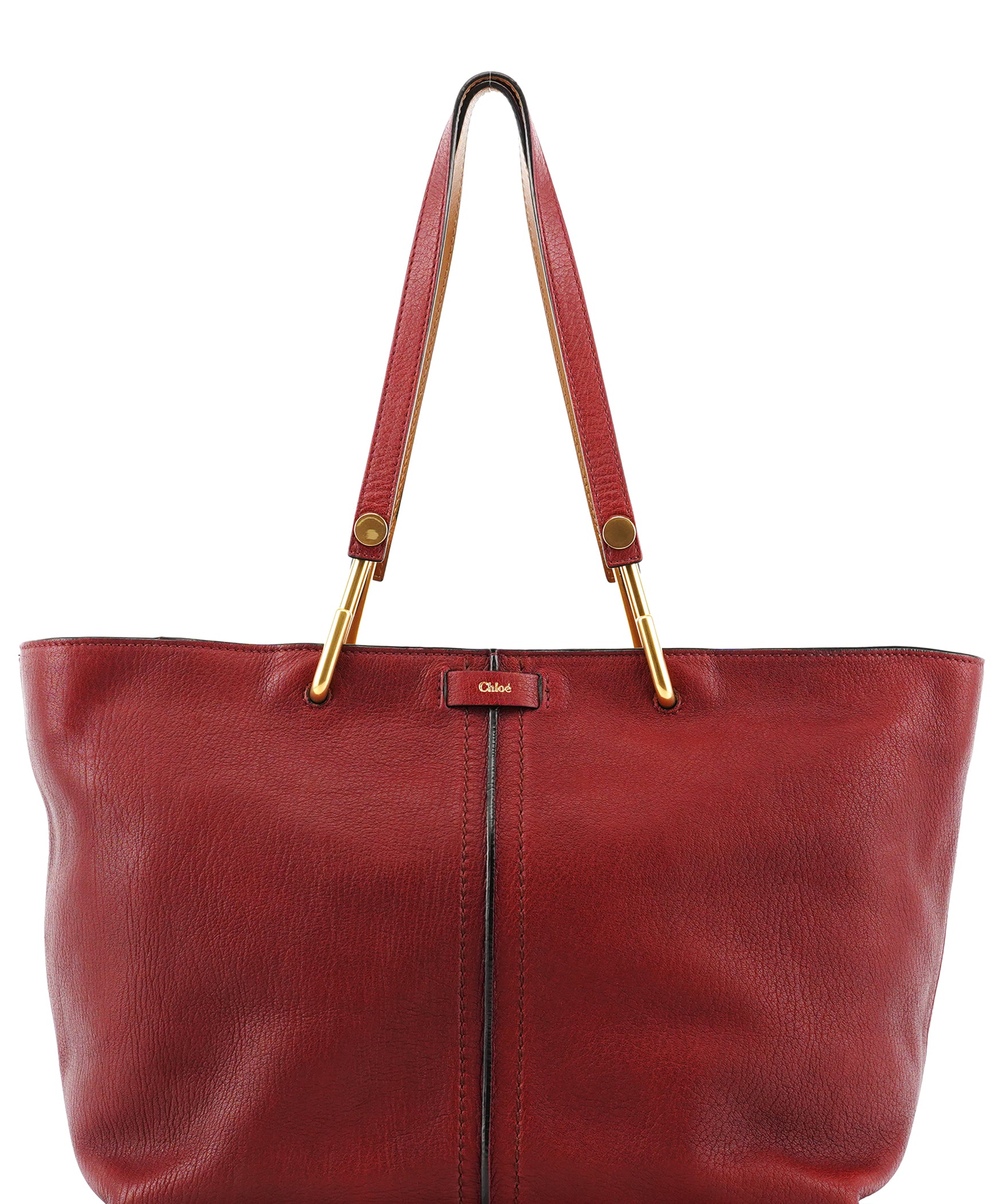 Chloé Burgundy Leather Kelly Tote Bag