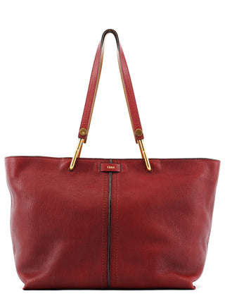 Chloé Burgundy Leather Kelly Tote Bag