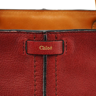 Chloé Burgundy Leather Kelly Tote Bag