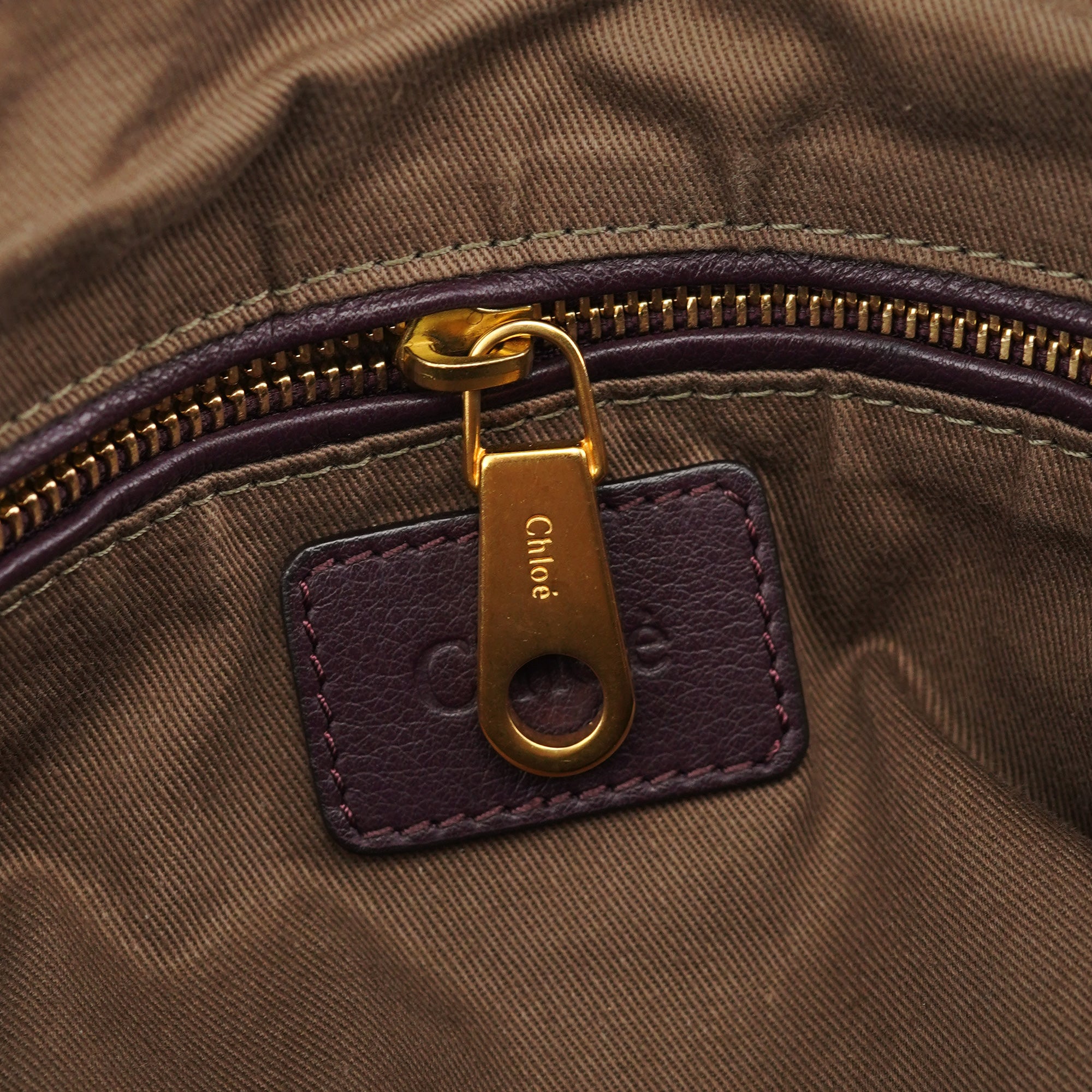 Chloe Burgundy Leather Marcie 2-Way Bag