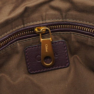 Chloe Burgundy Leather Marcie 2-Way Bag