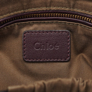 Chloe Burgundy Leather Marcie 2-Way Bag