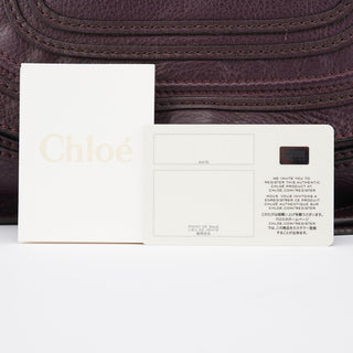 Chloe Burgundy Leather Marcie 2-Way Bag