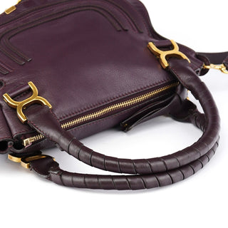 Chloe Burgundy Leather Marcie 2-Way Bag