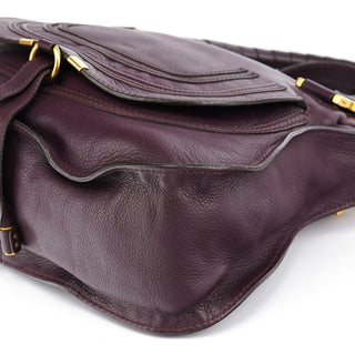 Chloe Burgundy Leather Marcie 2-Way Bag