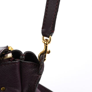 Chloe Burgundy Leather Marcie 2-Way Bag