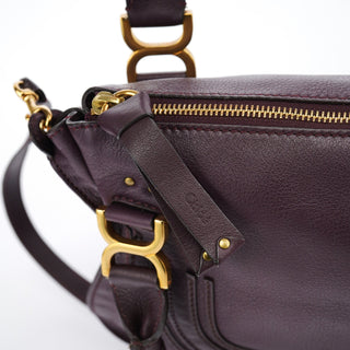 Chloe Burgundy Leather Marcie 2-Way Bag