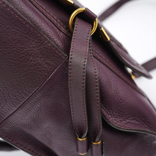 Chloe Burgundy Leather Marcie 2-Way Bag