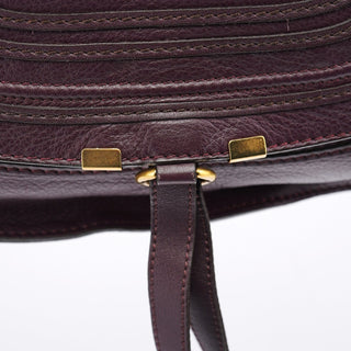 Chloe Burgundy Leather Marcie 2-Way Bag