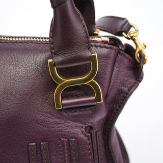 Chloe Burgundy Leather Marcie 2-Way Bag