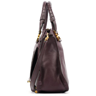 Chloe Burgundy Leather Marcie 2-Way Bag