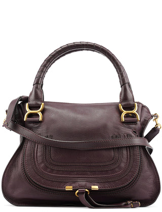 Chloe Burgundy Leather Marcie 2-Way Bag