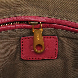 Chloé Burgundy Leather Marcie 2-Way Bag