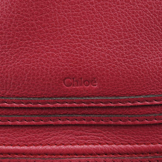 Chloé Burgundy Leather Marcie 2-Way Bag