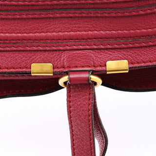 Chloé Burgundy Leather Marcie 2-Way Bag