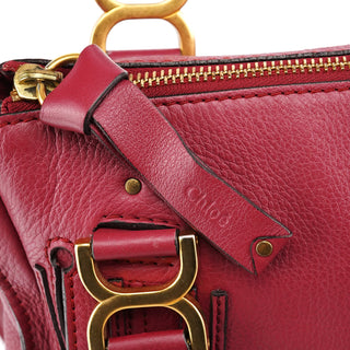 Chloé Burgundy Leather Marcie 2-Way Bag