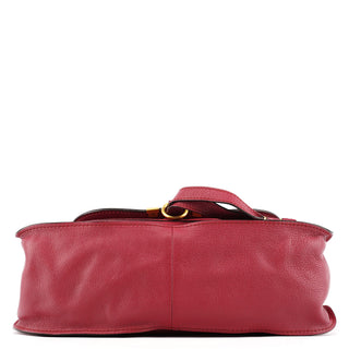 Chloé Burgundy Leather Marcie 2-Way Bag