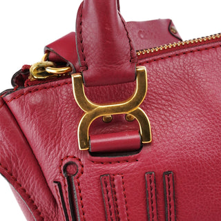 Chloé Burgundy Leather Marcie 2-Way Bag