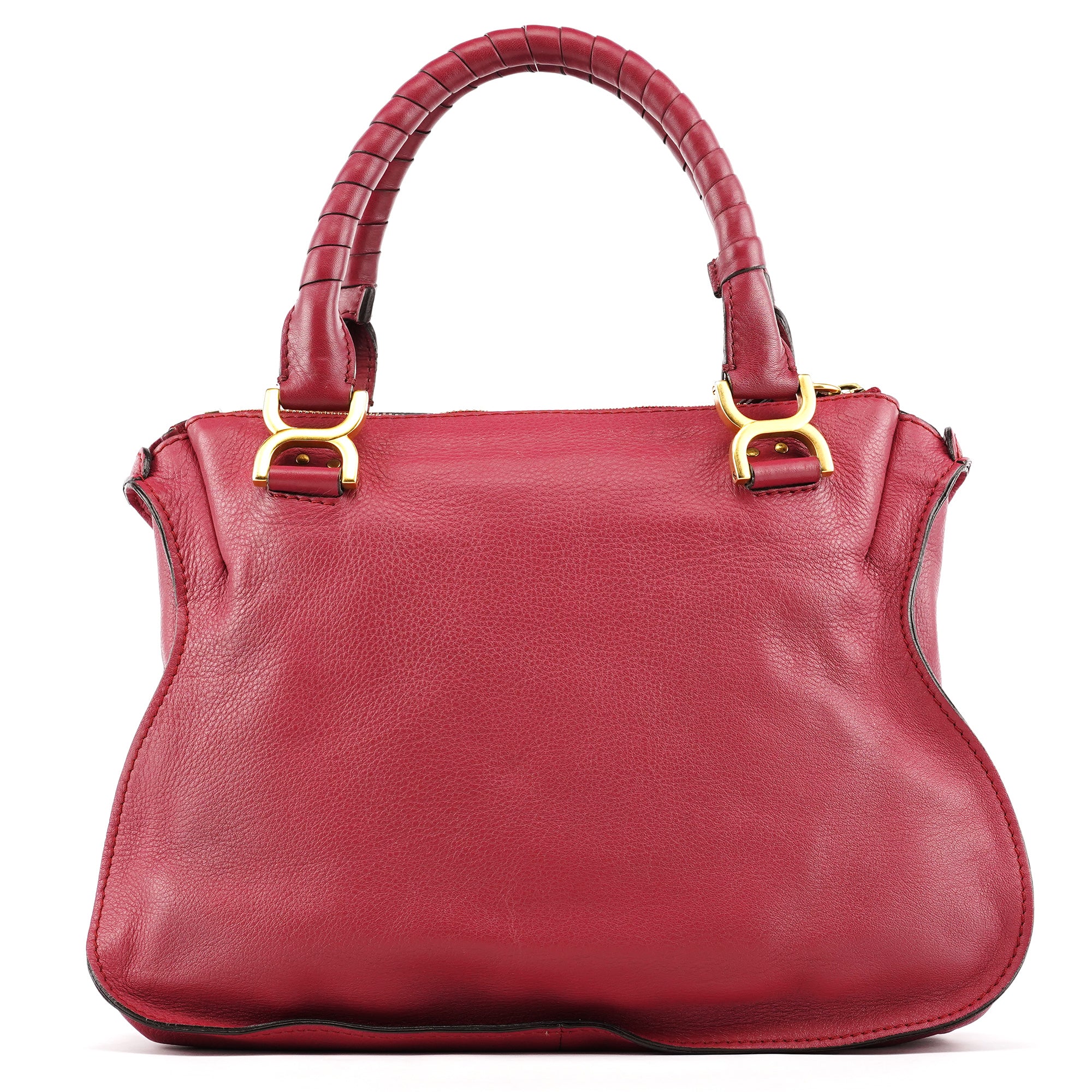 Chloé Burgundy Leather Marcie 2-Way Bag