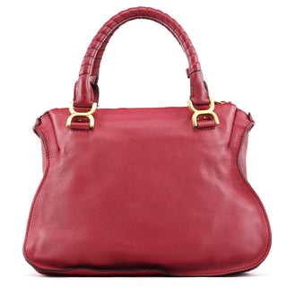 Chloé Burgundy Leather Marcie 2-Way Bag