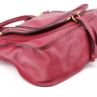 Chloé Burgundy Leather Marcie 2-Way Bag