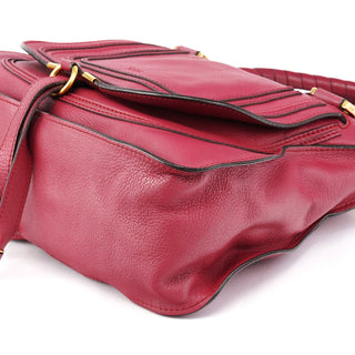 Chloé Burgundy Leather Marcie 2-Way Bag