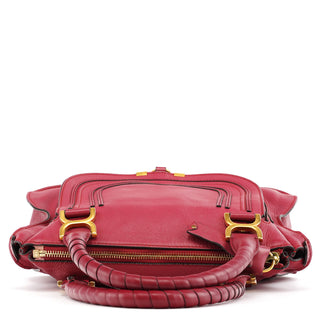 Chloé Burgundy Leather Marcie 2-Way Bag