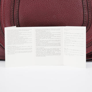 Chloe Burgundy Leather Marcie Shoulder Bag