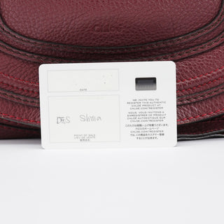 Chloe Burgundy Leather Marcie Shoulder Bag