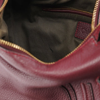 Chloe Burgundy Leather Marcie Shoulder Bag