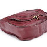 Chloe Burgundy Leather Marcie Shoulder Bag