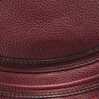 Chloe Burgundy Leather Marcie Shoulder Bag
