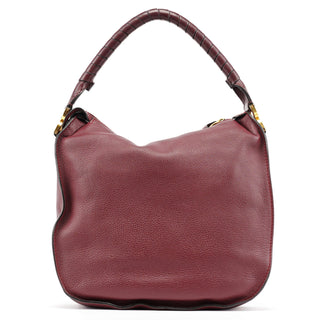 Chloe Burgundy Leather Marcie Shoulder Bag