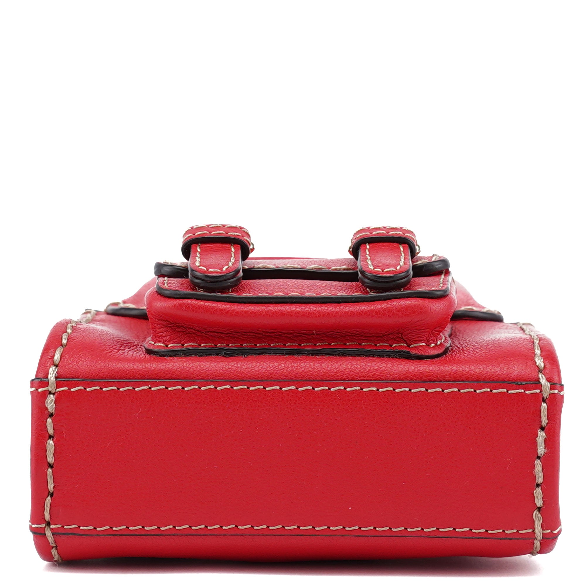Chloé Burgundy Leather Micro Edith Bag