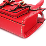 Chloé Burgundy Leather Micro Edith Bag