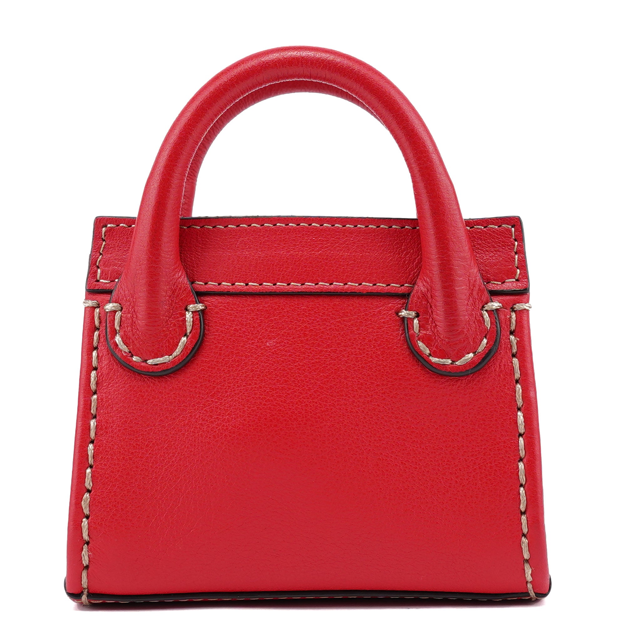 Chloé Burgundy Leather Micro Edith Bag