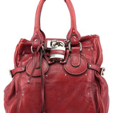 Chloé Burgundy Leather Paddington Tote Bag