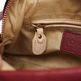 Chloe Burgundy Leather Paraty 2-Way Bag