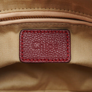 Chloe Burgundy Leather Paraty 2-Way Bag