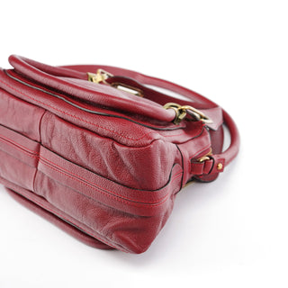 Chloe Burgundy Leather Paraty 2-Way Bag