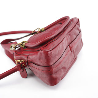 Chloe Burgundy Leather Paraty 2-Way Bag