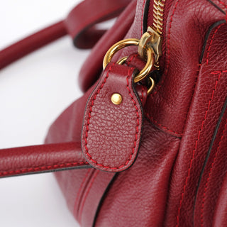 Chloe Burgundy Leather Paraty 2-Way Bag