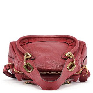 Chloe Burgundy Leather Paraty 2-Way Bag