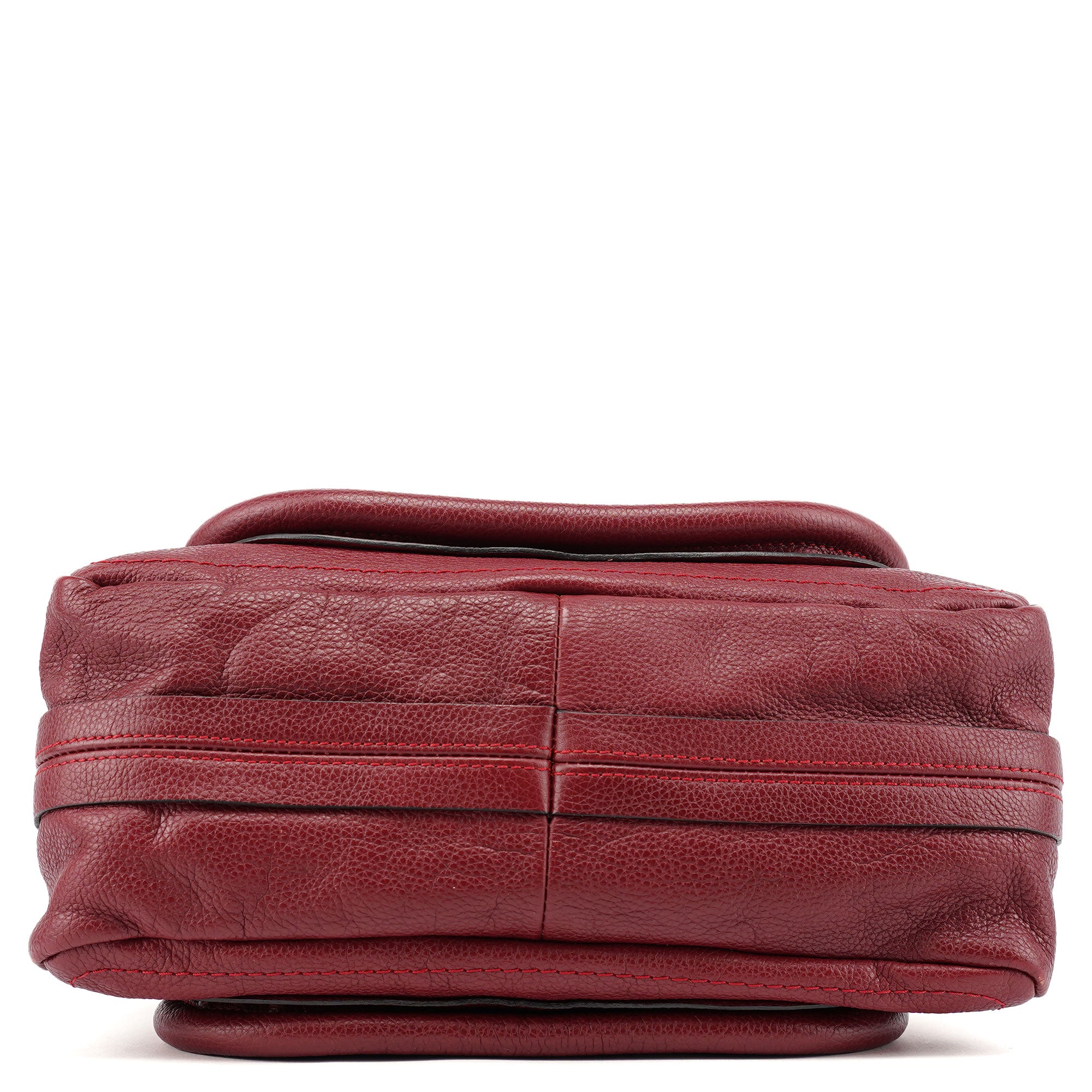 Chloé Burgundy Leather Paraty 2-Way Shoulder Bag