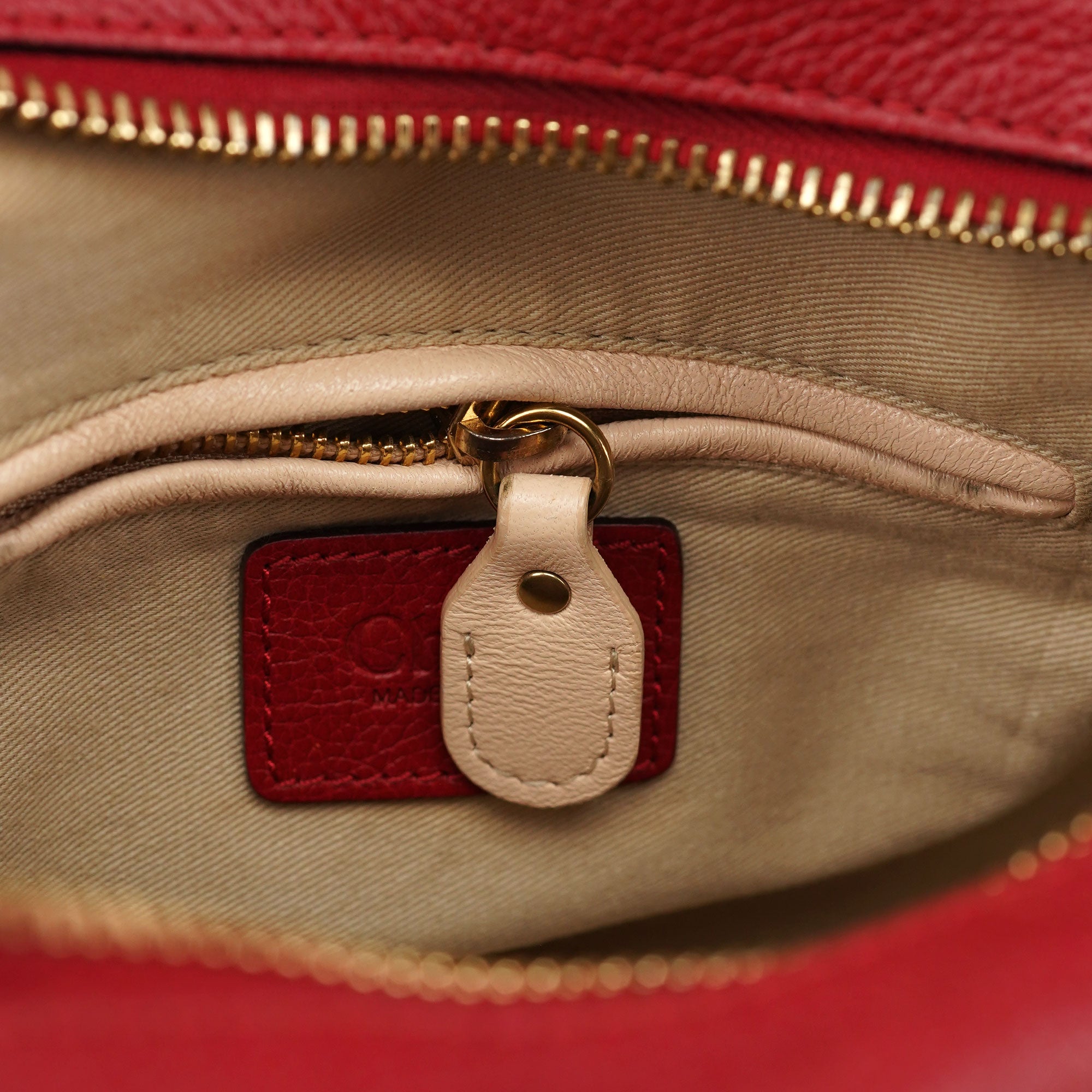 Chloé Sac deux portés Paraty en cuir bordeaux