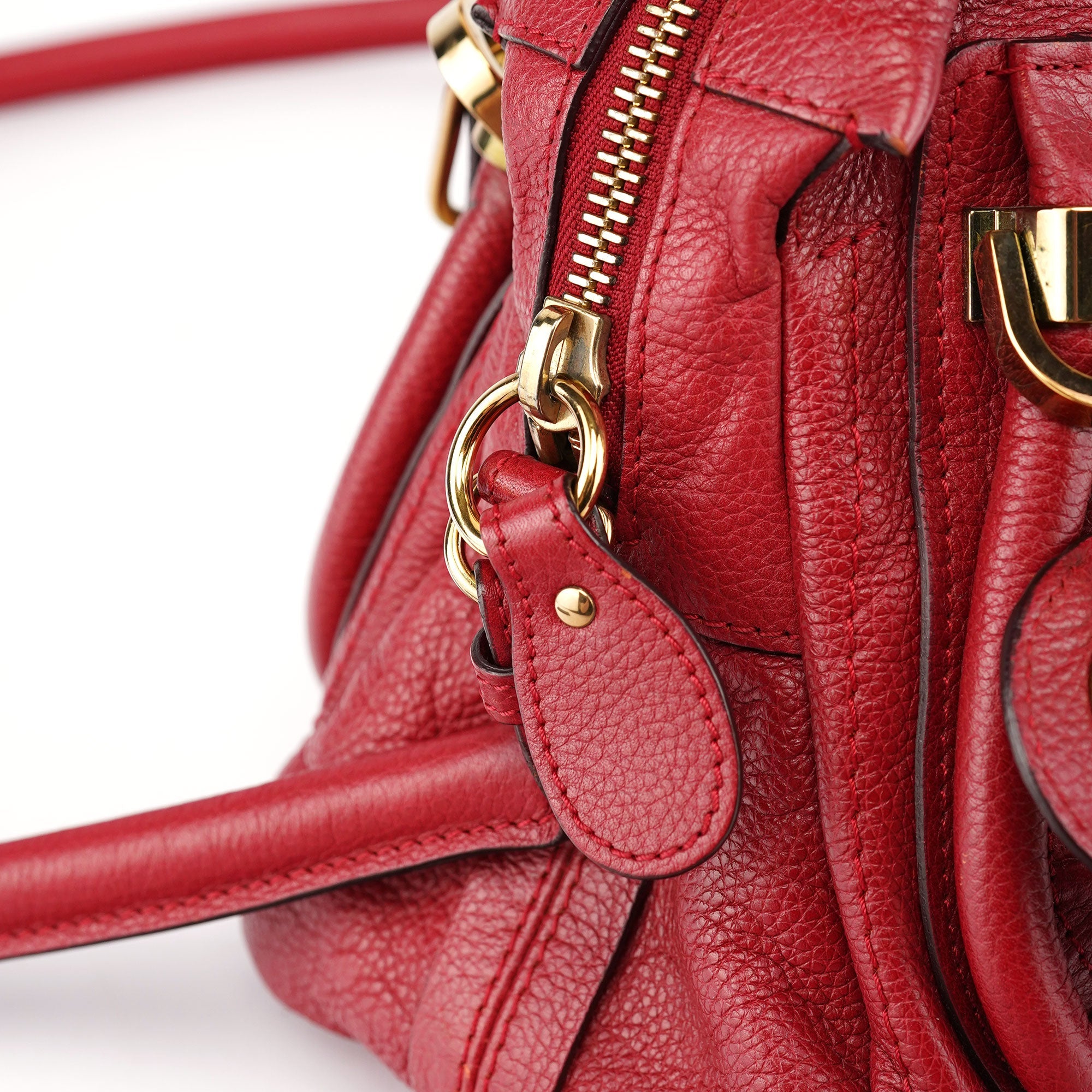 Chloé Sac deux portés Paraty en cuir bordeaux