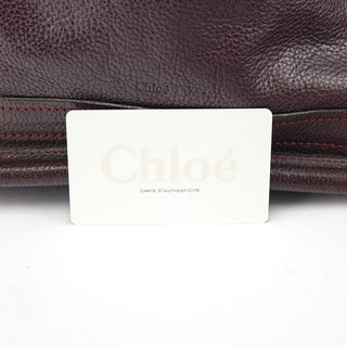 Chloé Burgundy Leather Paraty 2-Way Shoulder Bag