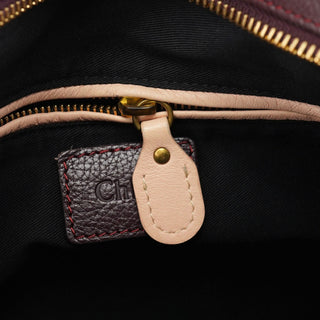 Chloé Burgundy Leather Paraty 2-Way Shoulder Bag