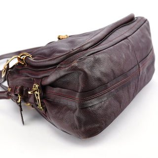 Chloé Burgundy Leather Paraty 2-Way Shoulder Bag
